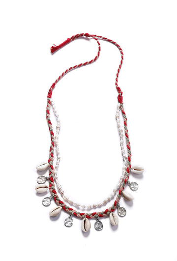 German Silver Cowrie Shell Necklace